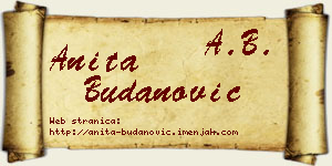 Anita Budanović vizit kartica
